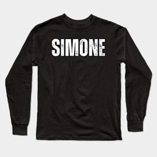 Simone Name Gift Birthday Holiday Anniversary Long Sleeve T-Shirt